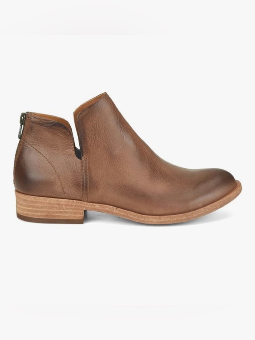 Brown Leather Ankle Bootie
